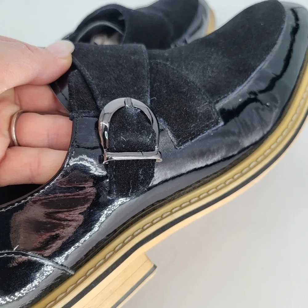 ZANZARA Courbet Cap Toe Casual Slip-on Loafers Oxford black Shoes for Men size 8